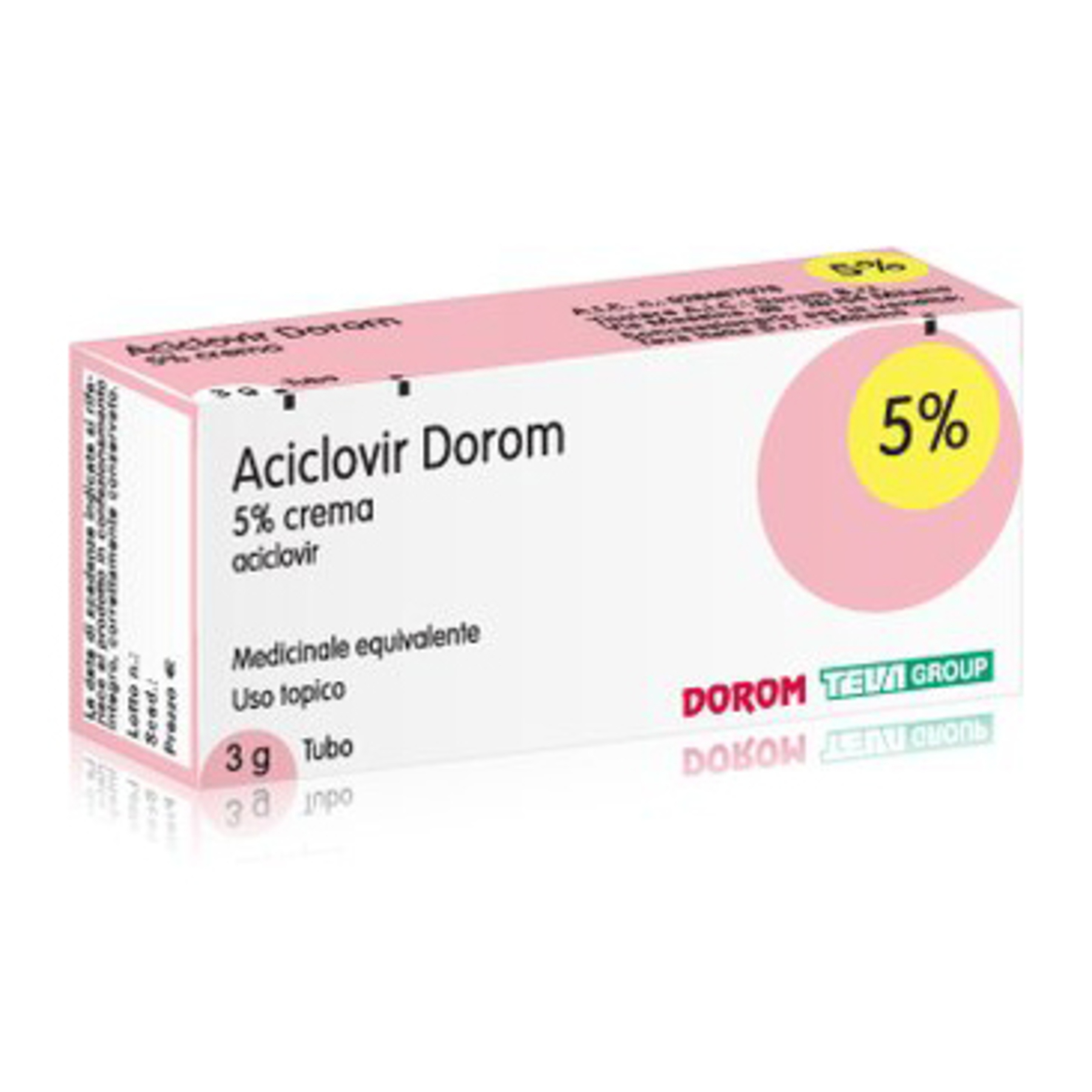 teva italia srl aciclovir dorom*crema 3g 5%, oro