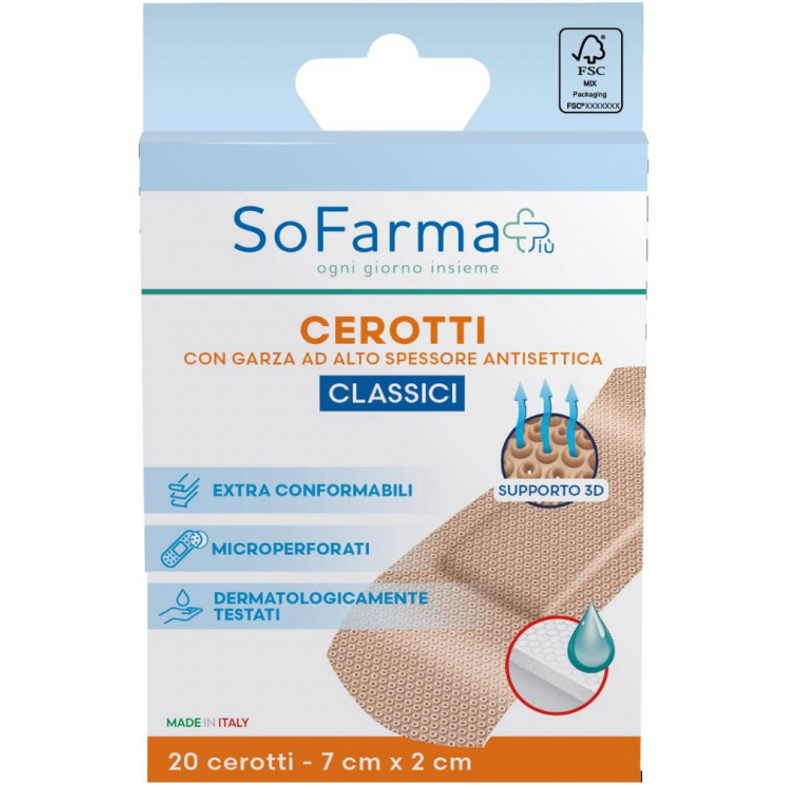 Cerotto classico sofarmapiu' 7x2 cm 20 pezzi