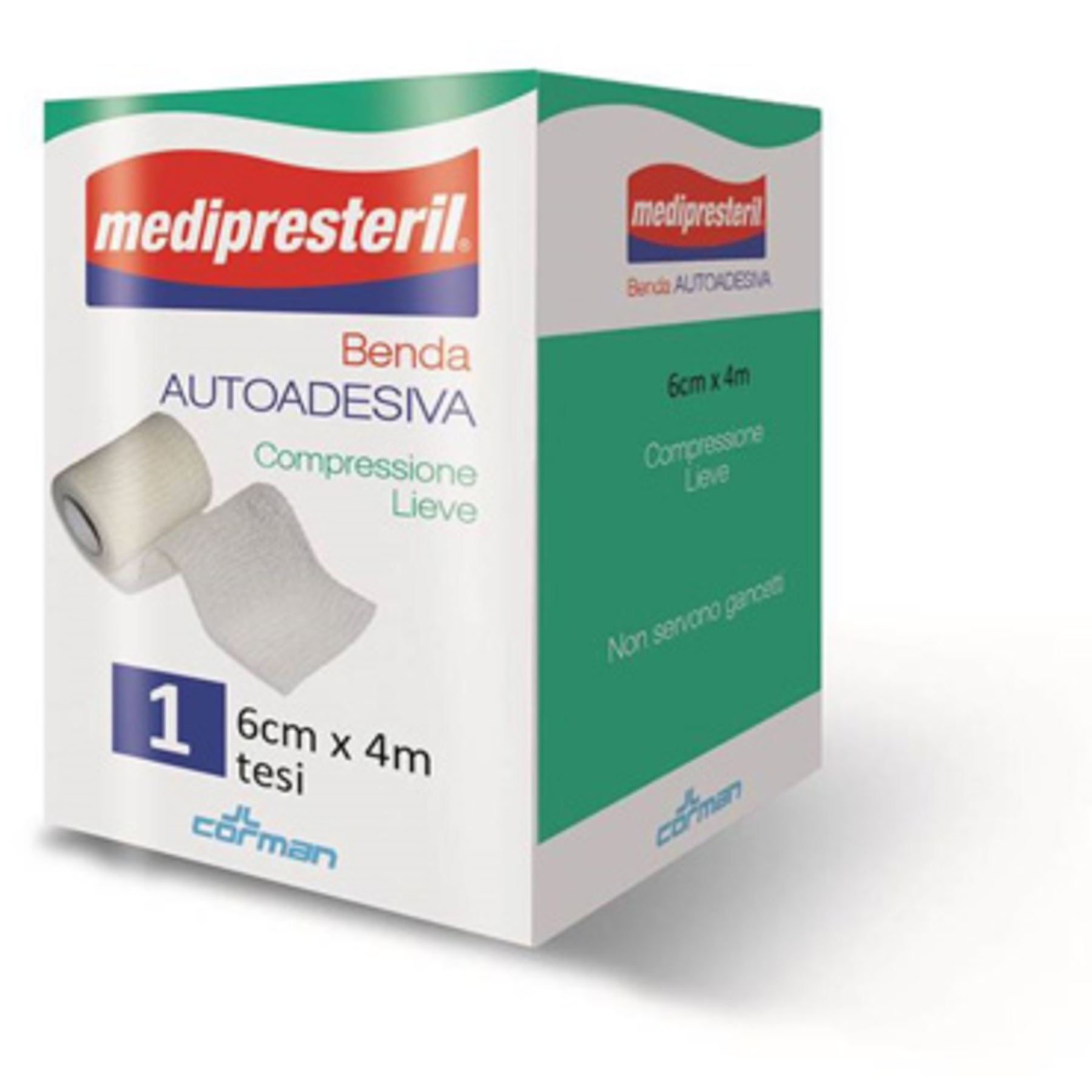 Medipresteril benda autoadesiva compressione lieve (6cm x 4m)