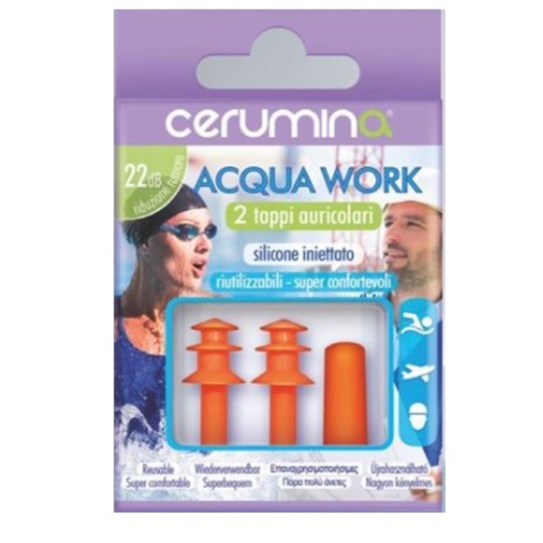Pietrasanta Pharma Cerumina Acqua Tappi Auricolari in Silicone