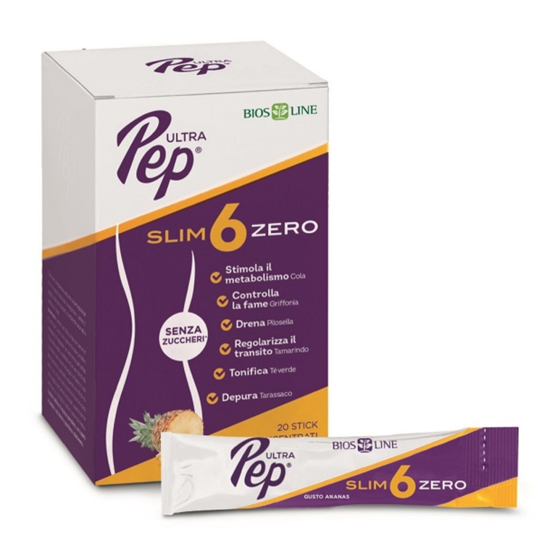 Ultra Pep Slim 6 Zero Integratore Ananas per Equilibrio Corporeo