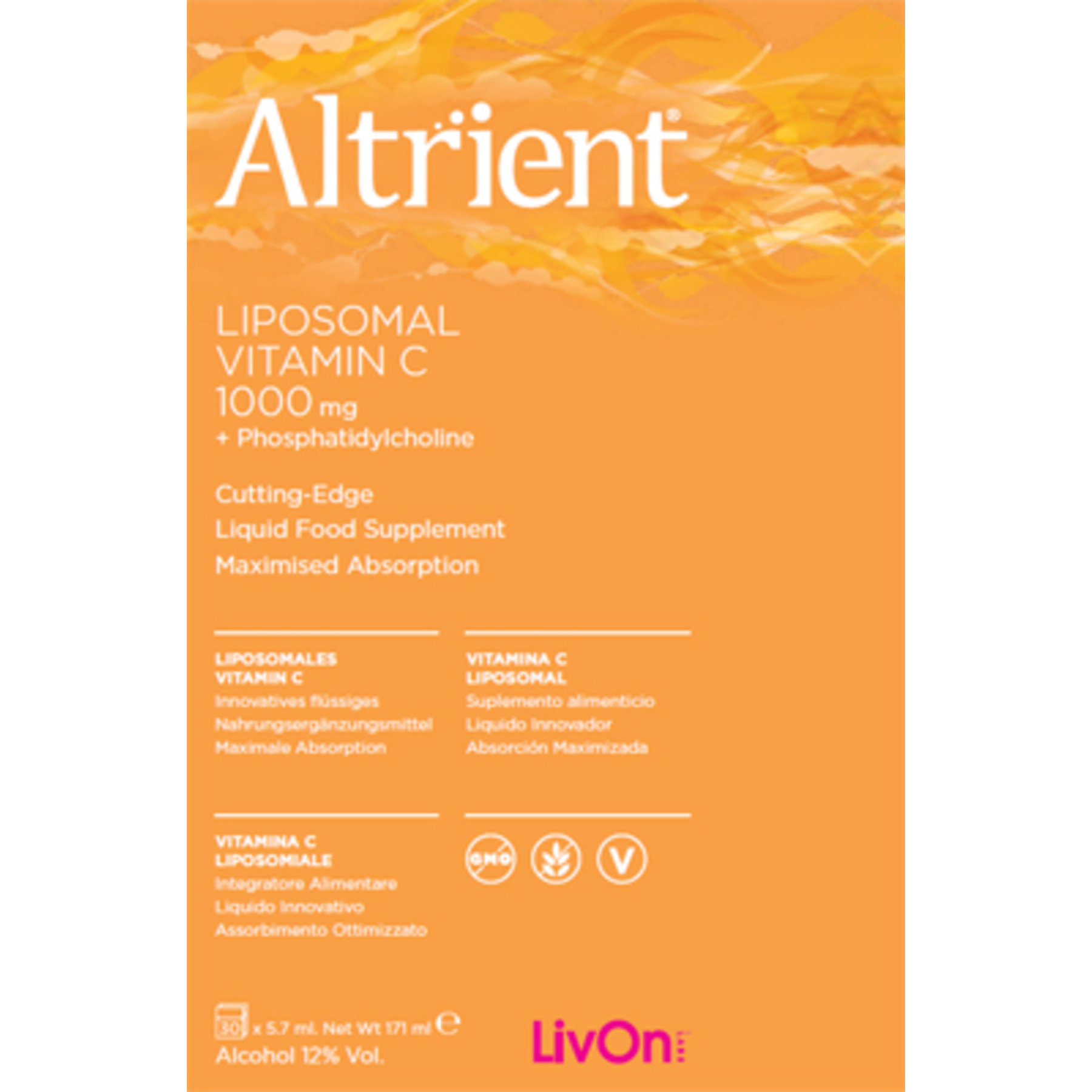 livon laboratories altrient liposomal vitamin c 30 buste