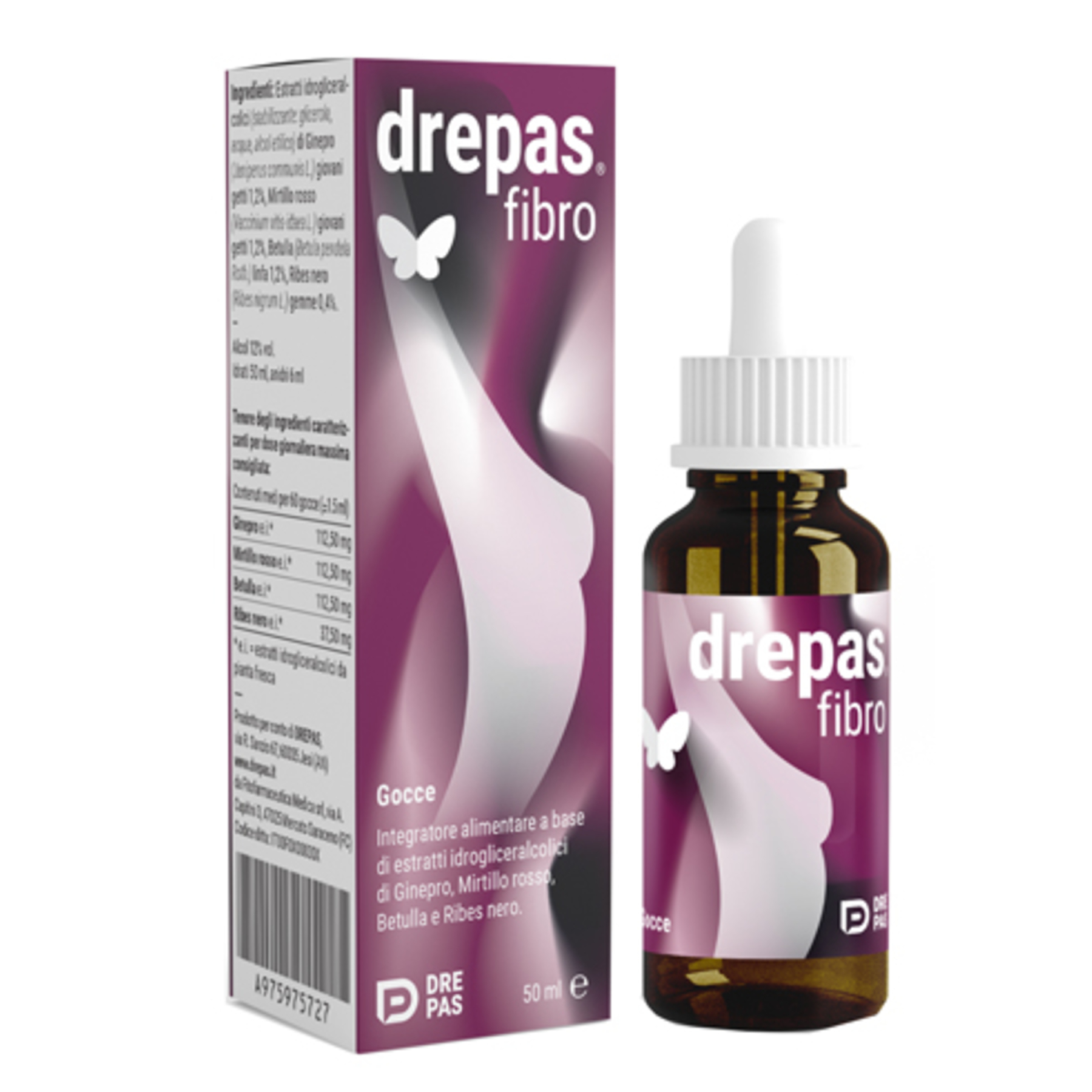 drepas di giorgia pastore drepas fibro gocce 50 ml, nero