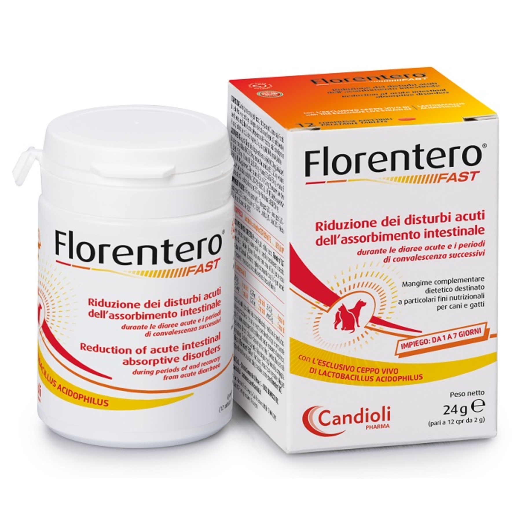 Florentero fast barattolo da 12 compresse appetibili da 2 g img