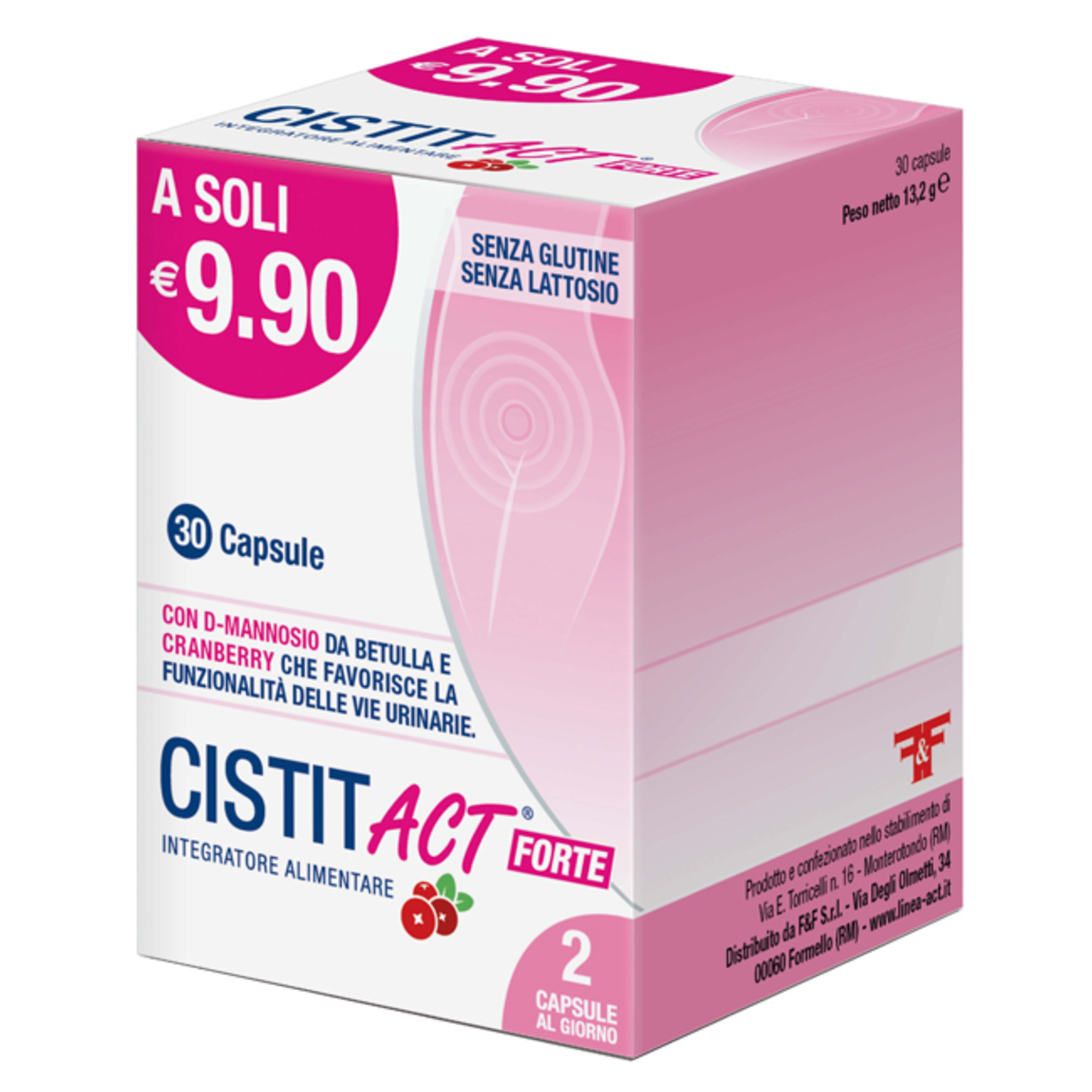 Linea Act Cistit Act Forte Integratore Alimentare con D-Mannosio