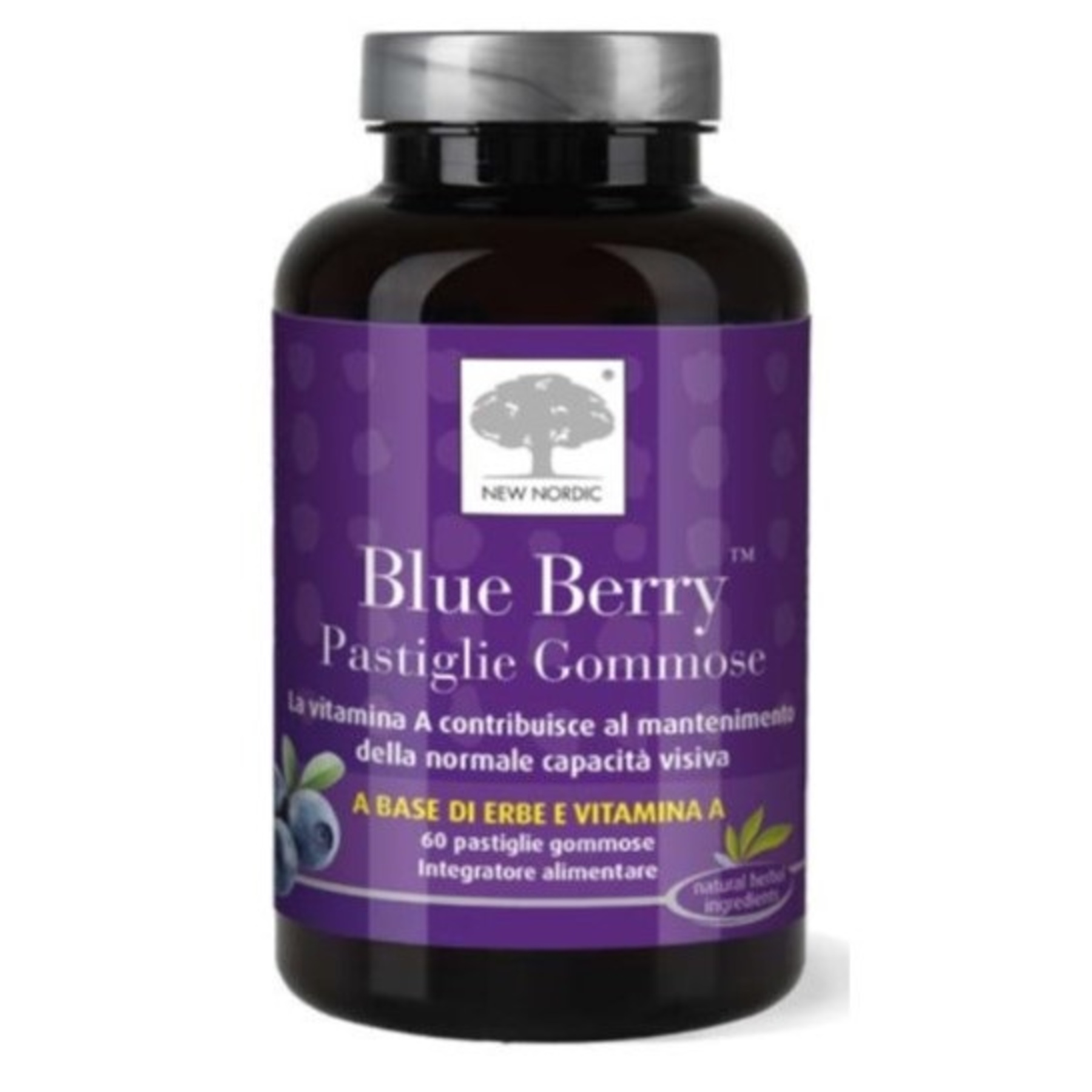 New Nordic Blue Berry Gommose per la Vista, 60 Compresse