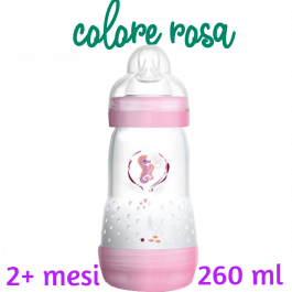 Mam Easy Start Biberon Anti Coliche Flusso Medio 2 Mesi Colore Rosa 260 Ml