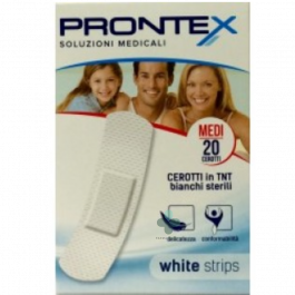 White Strips 20 Cerotti Tnt Bianchi Sterili Formato Medio