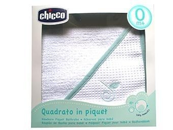 Azzurro Chicco Chicco Accappatoio Quadrato Piquet 