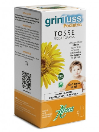 Aboca Grintuss Pediatric Sciroppo Tosse Bambini 12 Senza Glutine 180 G