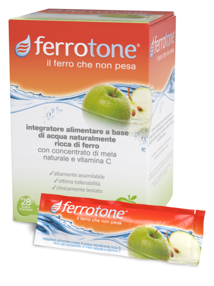 Loacker Ferrotone 100 Naturale Integratore Di Ferro Gusto Mela 28 Bustine