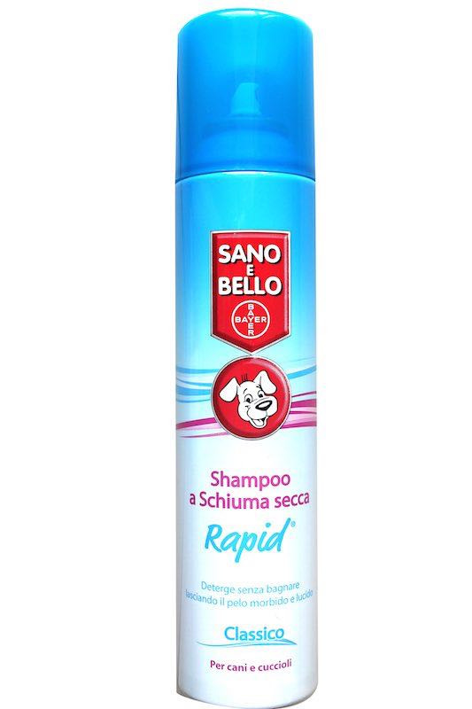 Sano e bello shampoo a schiuma secca rapid cani e cuccioli 300ml SANO E BELLO SHAMPOO A SCHIUMA SECCA RAPID cani e cuccioli 300ml