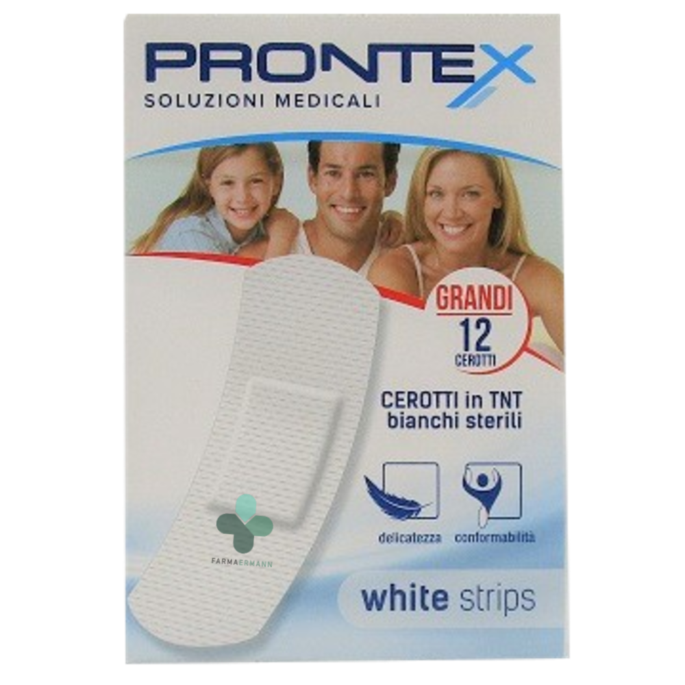 White Strips Cerotti In Tnt Bianchi Sterili Formato Grande 12 Pz