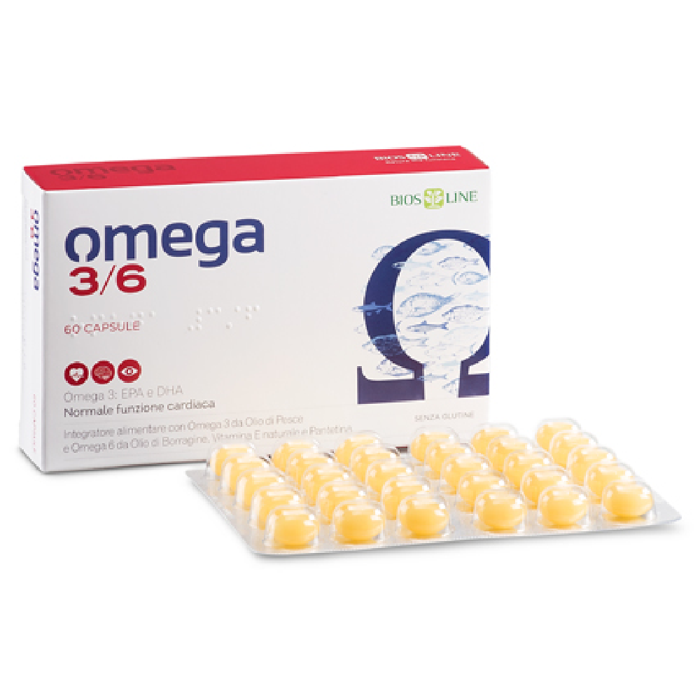 Omega 3/6 per la normale funzione cardiaca (60 capsule molli)