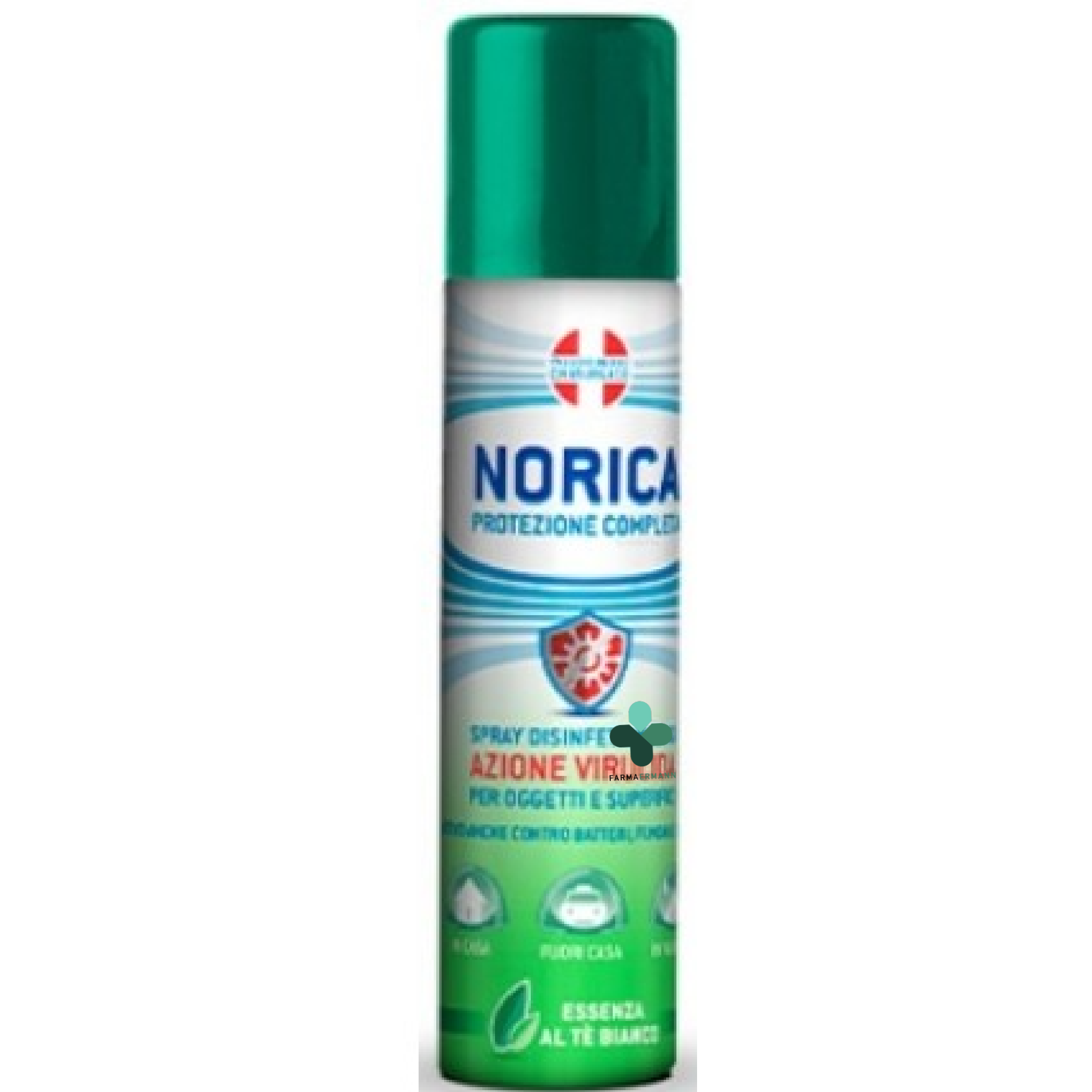 Norica disinfettante virucida spray per oggetti e superfici protezione  completa al tè bianco (300 ml)