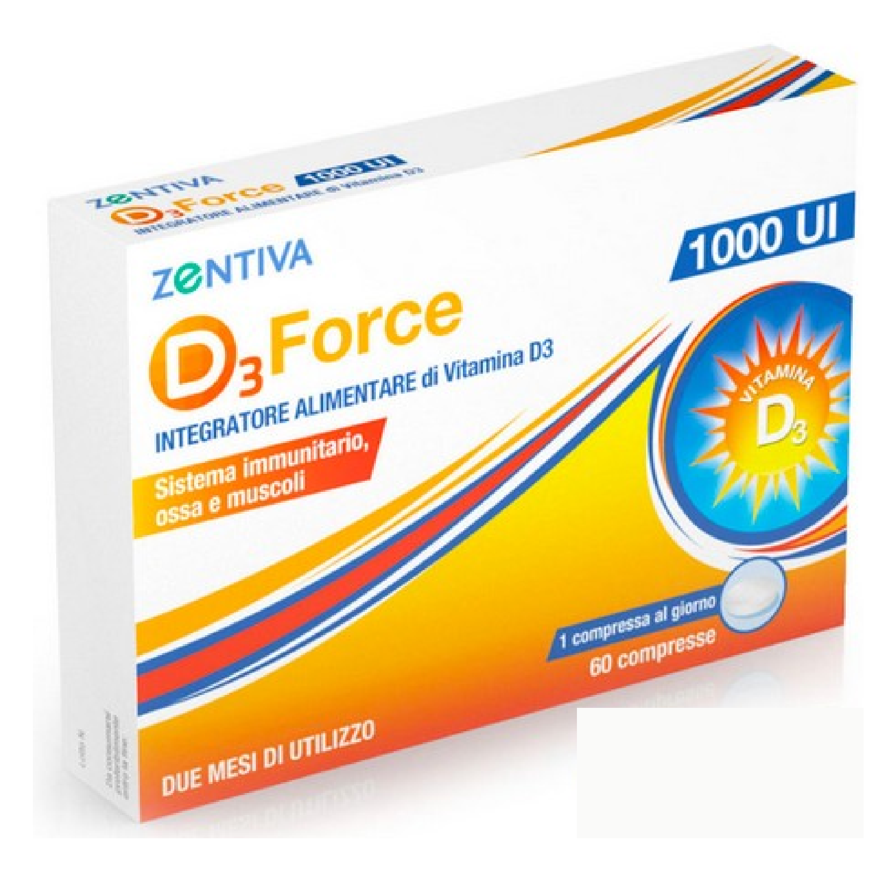 Zentiva Vitamina D3 Force 1000 UI (60 compresse)