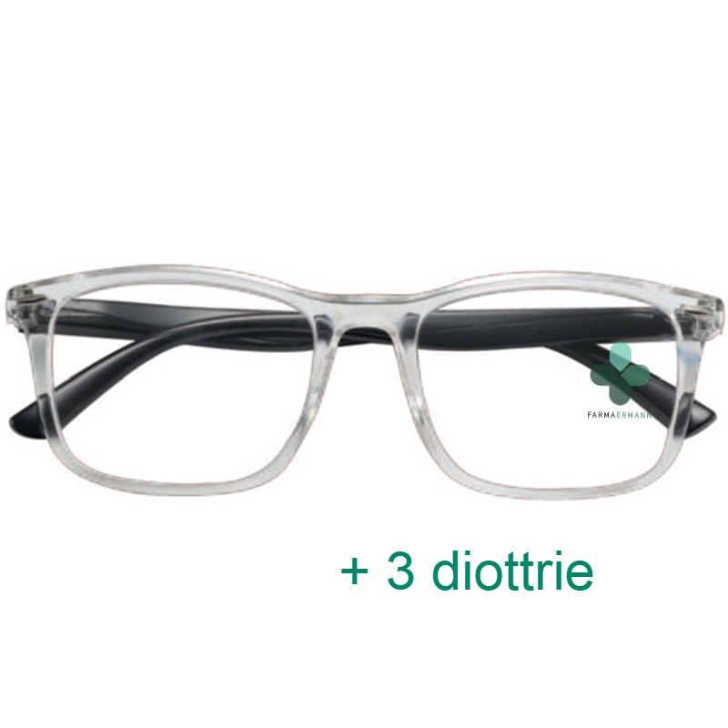 CorpOOtto Crystal Occhiali per lettura unisex trasparente 3 00 astuccio
