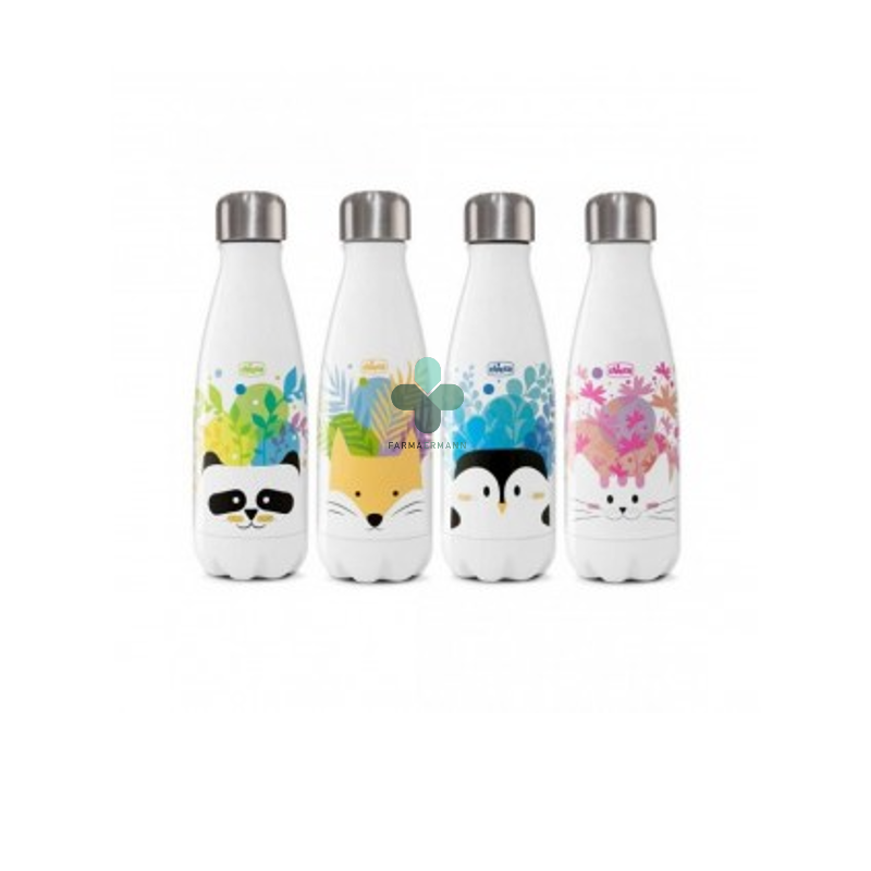 Chicco Borraccia Drinky Acciaio Inox 350ml - Termica Per Bambini, Modelli Assortiti