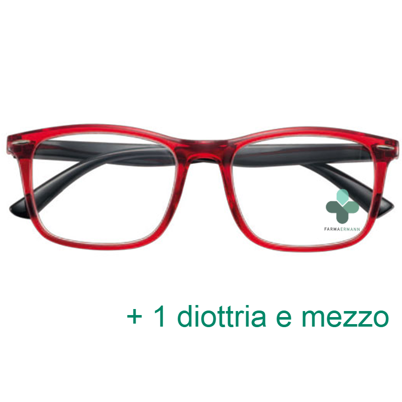 CorpOOtto Crystal Occhiali per lettura unisex rosso 1 5 astuccio