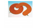 Cuscino antidecubito pneumatico in gomma rossa. larghezza della ciambella 45cm
