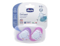 Chicco succhietto compact girl s6-16 mesi 2 pezzi
