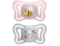 Chicco succhietto light rosa silicone 2-6m 2 pezzi