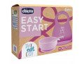 Chicco set pappa silicone 6m+ rosa