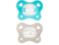 Chicco dual soft succhietto azzurro 6-16 mesi 2 pezzi