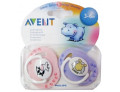 Avent Succhietti in silicone decorati da 3 a 6 mesi (2 pz)