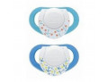 Chicco Physio Succhietti Active in silicone 4+ mesi colori blu e azzurro (2 pz) + portasucchietto