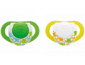 Chicco Physio Succhietti Active in silicone luminoso al buio 4+ mesi colori giallo e verde (2 pz) + portasucchietto