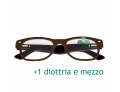 CorpOOtto Pc Vision Occhiali per lettura unisex colore marrone +1,50 + astuccio in pelle