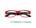 CorpOOtto Pc Vision Occhiali per lettura unisex colore rosso +2,50 + astuccio in pelle
