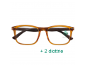CorpOOtto Crystal Occhiali per lettura unisex giallo +2,00 + astuccio in pelle