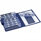 Portapillole settimanale medidos blu apertura/chiusa in velcro 10,5x15,5x2,5 cm_