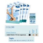Sauber collant 140 denari maglia liscia neutro beige 1 linea classica