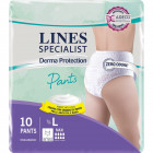 Pannolone per incontinenza lines specialist derma pants maxi l 10 pezzi