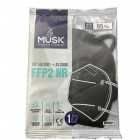 Musk mascherina ffp2 musk021 black 10 pezzi