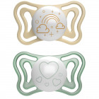 Chicco succhietto light lumi silicone 2-6m 2 pezzi