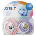 Avent Succhietti in silicone decorati da 3 a 6 mesi (2 pz)
