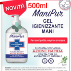 ManiPur gel igienizzante mani con alcool e tea tree oil (500 ml)