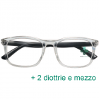 CorpOOtto Crystal Occhiali per lettura unisex trasparente +2,5 + astuccio