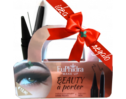 Euphidra Make Up Beauty à porter idee regalo (1 matitone occhi waterproof sabbia rosata + 1 kajal cono nero + astuccio in latta)