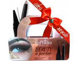 Euphidra Make Up Beauty à porter idee regalo (1 matitone occhi waterproof sabbia rosata + 1 kajal cono nero + astuccio in latta)