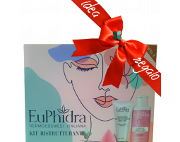 Euphidra Kit Rigenerante viso idee regalo donna (maschera viso 75ml + lozione micellare 100ml + makeup drop)