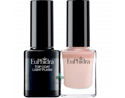 Euphidra Smalto semipermanente rosa cipria + Top Coat light flash SP03 (10ml+10ml)