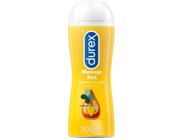 Durex Massage 2in1 Sensual gel massaggio corpo e lubrificante intimo con Ylang Ylang (200 ml)