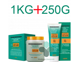 Fanghi d'Alga Guam Formula a freddo (1000 g) + Crema Gel ai Fanghi d'Alga Guam formula a freddo (250 ml)
