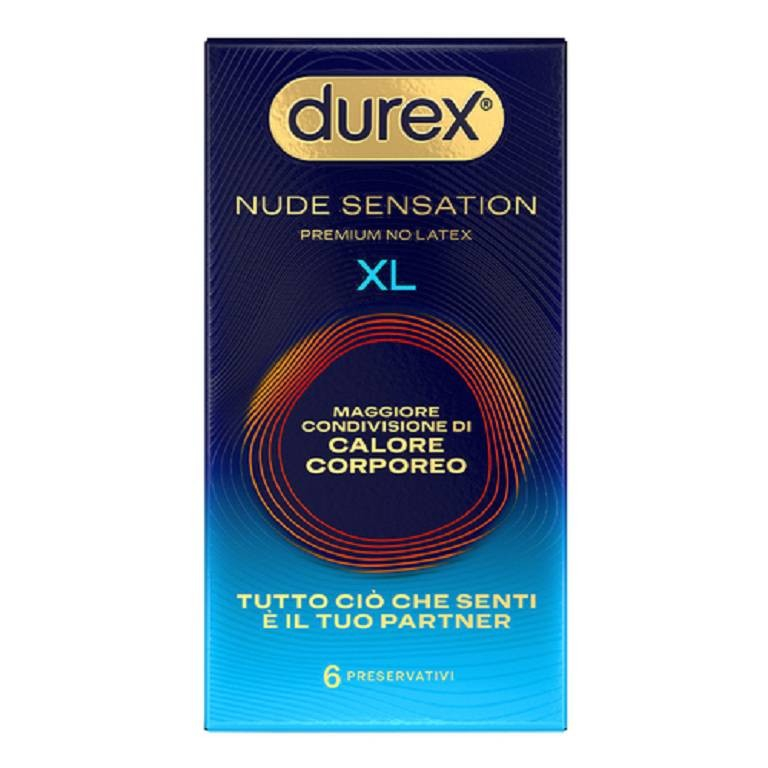 Durex Preservativi in Nitrile Extra Lubrificati Sensation XL, 6 Pezzi