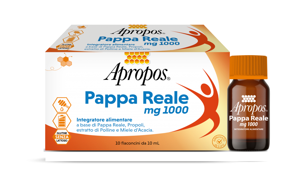 Apropos Pappa Reale 1000 mg Integratore Ricostituente, 10 Flaconcini